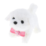 Max Electronic Plush Dog Robot Toy Walk Bark Wag tail Kids Gift Bichon Frise