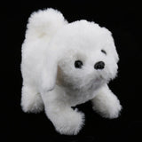 Max Electronic Plush Dog Robot Toy Walk Bark Wag tail Kids Gift Bichon Frise