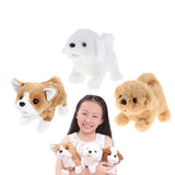 Max Electronic Plush Dog Robot Toy Walk Bark Wag tail Kids Gift Bichon Frise