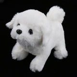 Max Electronic Plush Dog Robot Toy Walk Bark Wag tail Kids Gift Bichon Frise