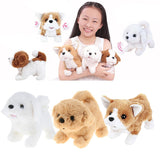 Max Electronic Plush Dog Robot Toy Walk Bark Wag tail Kids Gift Bichon Frise