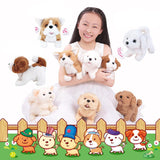 Max Electronic Plush Dog Robot Toy Walk Bark Wag tail Kids Gift Bichon Frise