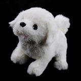 Max Electronic Plush Dog Robot Toy Walk Bark Wag tail Kids Gift Bichon Frise