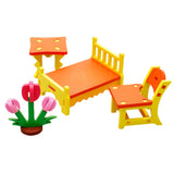 Maxbell Wooden Assembly Puzzle Dollhouse Furniture Kids Toy Gift Bedroom