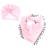 Maxbell Baby Hats Bibs Tire Infant Toddler Caps 6-12Months Boy Girl Pink