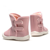 Maxbell Baby PU Leather Rubber Soles Warm Snow Boots Pink (for 12-15Months)