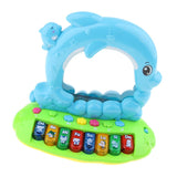 Maxbell 8 Keys Dolphin Multi-function Electronic Piano Musical Instrument Toy for Kids Baby Birthday Gift