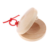 Maxbell Children Preschool Wooden Castanet Kids Musical Instrument Toy Rhythm Learning Development - Wood Color