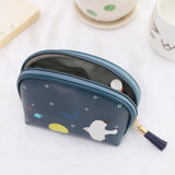 Cute Mini PU Leather Coin Bag Change Purse Wallet Key Pouch Women Girls Navy Blue