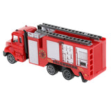 Maxbell 1:64 Alloy Pull Back Car Construction Vehicle Toy for Kids Gift Fire Truck