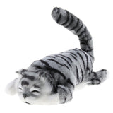 Max Electric Naughty Rolling Cat Plush Animal Model Toy Figure Home Decor Grey