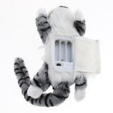 Max Electric Naughty Rolling Cat Plush Animal Model Toy Figure Home Decor Grey