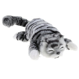 Max Electric Naughty Rolling Cat Plush Animal Model Toy Figure Home Decor Grey