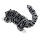 Max Electric Naughty Rolling Cat Plush Animal Model Toy Figure Home Decor Grey