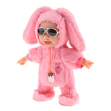 Maxbell Creative Electronic Singing Dancing Plush Eyeglass Doll Baby Toddler Early Learning Toy –Pink