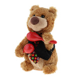 Maxbell 26cm Plush Teddy Bear with Two Maracas, Singing & Swinging Stuffed Animal Doll for Kids Toddlers and Baby