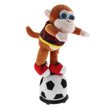 Maxbell Interactive Dancing Football Doll Plush Stuffed Animal Electronic Pets Figure Model Toy Home Desk Decor Ornament - Monkey