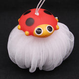 Maxbell Children Bath Shower Sponge Puff Pouf Cartoon Design Scrubber Balls Ladybug