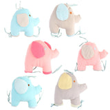 Maxbell 6pcs/set Baby Cartoon Bed Cushion Pillow, Elephant Shaped, Skin-friendly Crib Supplies Protector Liner, Polar Fleece