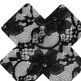 Maxbell 2Pcs Lace Pasties Lingerie Lady Reusable Black for Club party Cross