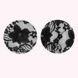 Maxbell 2Pcs Lace Pasties Lingerie Lady Reusable Black for Club party Round