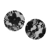 Maxbell 2Pcs Lace Pasties Lingerie Lady Reusable Black for Club party Round