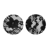 Maxbell 2Pcs Lace Pasties Lingerie Lady Reusable Black for Club party Round