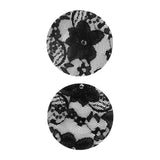 Maxbell 2Pcs Lace Pasties Lingerie Lady Reusable Black for Club party Round