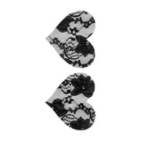 Maxbell 2Pcs Lace Pasties Lingerie Lady Reusable Black for Club party Heart
