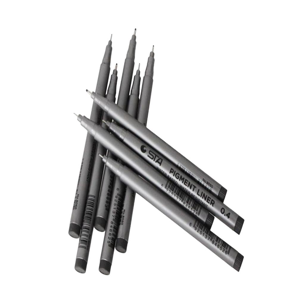 9 Sizes Fine Tip Permanent Marker Pen Sketch Drawing Signature Writing Pen Office School Stationery - Aladdin Shoppers