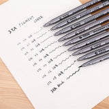 9 Sizes Fine Tip Permanent Marker Pen Sketch Drawing Signature Writing Pen Office School Stationery - Aladdin Shoppers