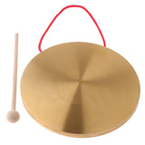 9Inch Hand Gong Cymbals Brass Copper Chapel Opera Percussion Musical Instruments with Round Play Hammer (22cm) - Aladdin Shoppers