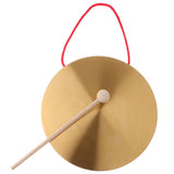 9Inch Hand Gong Cymbals Brass Copper Chapel Opera Percussion Musical Instruments with Round Play Hammer (22cm) - Aladdin Shoppers