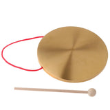 9Inch Hand Gong Cymbals Brass Copper Chapel Opera Percussion Musical Instruments with Round Play Hammer (22cm) - Aladdin Shoppers