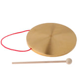 9Inch Hand Gong Cymbals Brass Copper Chapel Opera Percussion Musical Instruments with Round Play Hammer (22cm) - Aladdin Shoppers