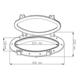 ABS White Oval Opening Portlight Porthole 16" X 8.5" for Boat - Aladdin Shoppers