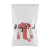 Adjustable Skipping Jump Rope Wooden Handle Rope Fitness Equipment - Red - Aladdin Shoppers