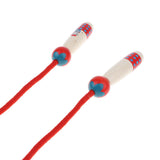 Adjustable Skipping Jump Rope Wooden Handle Rope Fitness Equipment - Red - Aladdin Shoppers