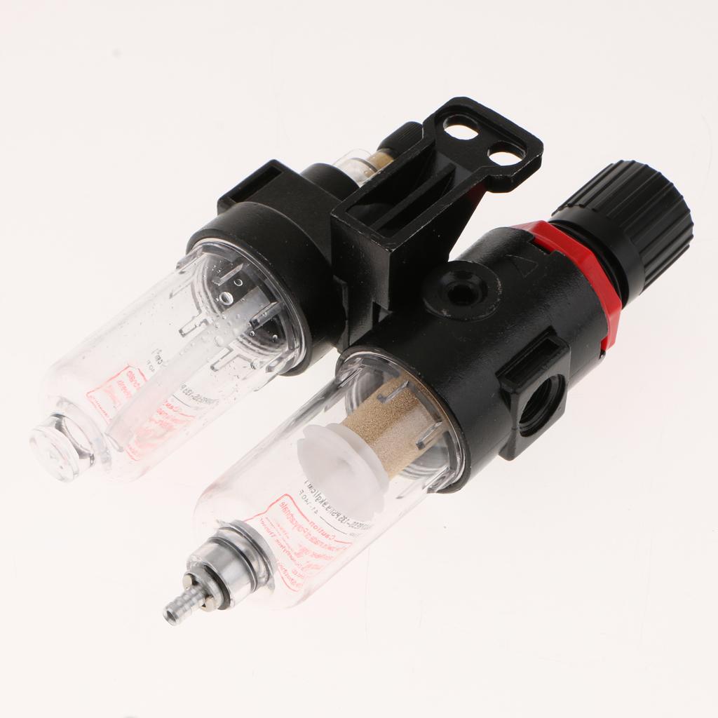 AFC2000 1/4'' Air Filter Regulator Moisture Trap Pressure Gauge Compressor - Aladdin Shoppers