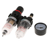 AFC2000 1/4'' Air Filter Regulator Moisture Trap Pressure Gauge Compressor - Aladdin Shoppers