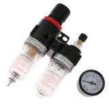 AFC2000 1/4'' Air Filter Regulator Moisture Trap Pressure Gauge Compressor - Aladdin Shoppers