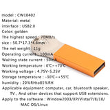 Aluminum Alloy USB 2.0 Flash Drive Memory Stick Data Storage Gold 512M - Aladdin Shoppers