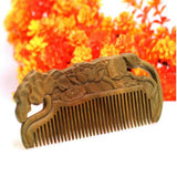 Antique Natural Sandalwood Lotus Styling Wood Comb Wide Teeth Anti-static Massage - Aladdin Shoppers