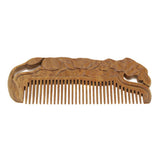 Antique Natural Sandalwood Lotus Styling Wood Comb Wide Teeth Anti-static Massage - Aladdin Shoppers