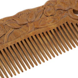 Antique Natural Sandalwood Lotus Styling Wood Comb Wide Teeth Anti-static Massage - Aladdin Shoppers