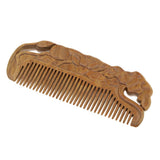 Antique Natural Sandalwood Lotus Styling Wood Comb Wide Teeth Anti-static Massage - Aladdin Shoppers