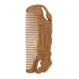 Antique Natural Sandalwood Lotus Styling Wood Comb Wide Teeth Anti-static Massage - Aladdin Shoppers