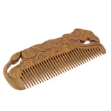 Antique Natural Sandalwood Lotus Styling Wood Comb Wide Teeth Anti-static Massage - Aladdin Shoppers