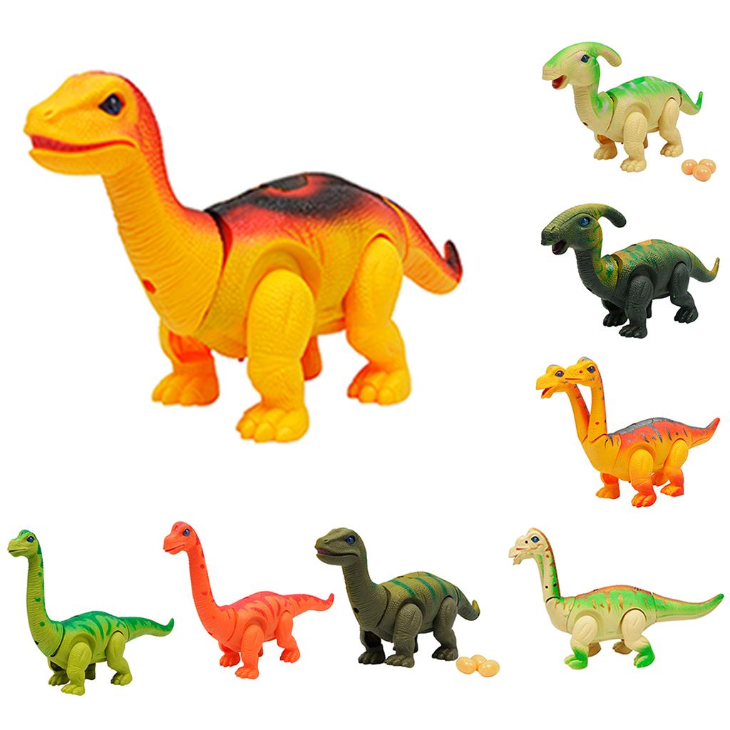 Maxbell Battery Operated Walking Toy Dinosaur Brachiosaurus Egg Laying Action Green