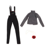 BJD Handmade Doll Striped Long Sleeve Top Suspender Trouser and Shoulder Bag for 1/3 BJD Girl Dolls Clothes Accessories - Aladdin Shoppers
